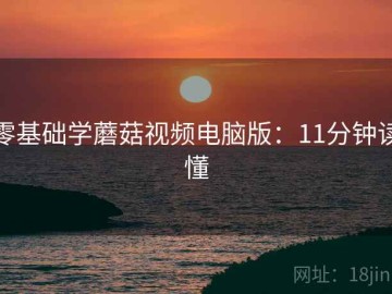 零基础学蘑菇视频电脑版：11分钟读懂