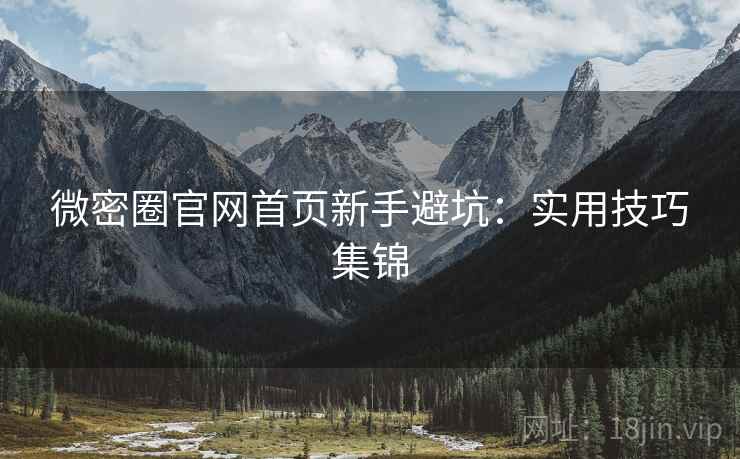 微密圈官网首页新手避坑：实用技巧集锦