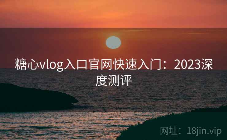 糖心vlog入口官网快速入门：2023深度测评