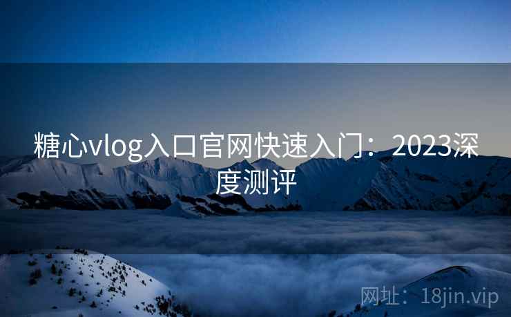 糖心vlog入口官网快速入门：2023深度测评